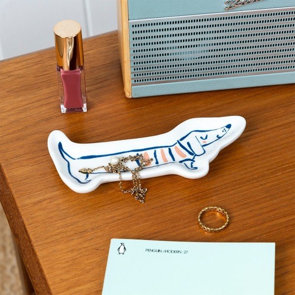 Stand portagioielli in ceramica Sausage dog – Rex London-image-1