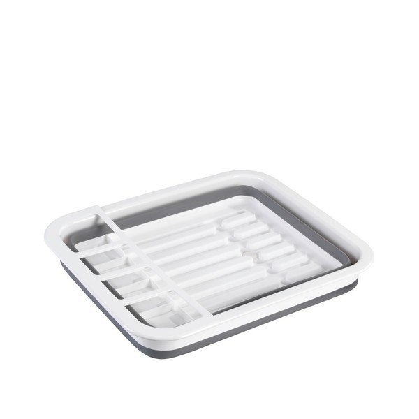 Scolapiatti pieghevole bianco e grigio Rack - Wenko-image-1