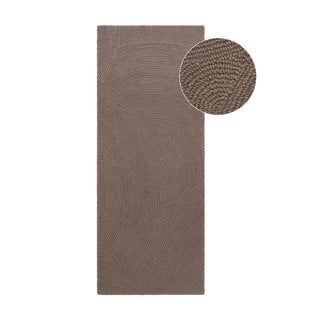 Passatoia grigio tortora in lana tessuta a mano 80x200 cm Eleni Taupe – Hanse Home
