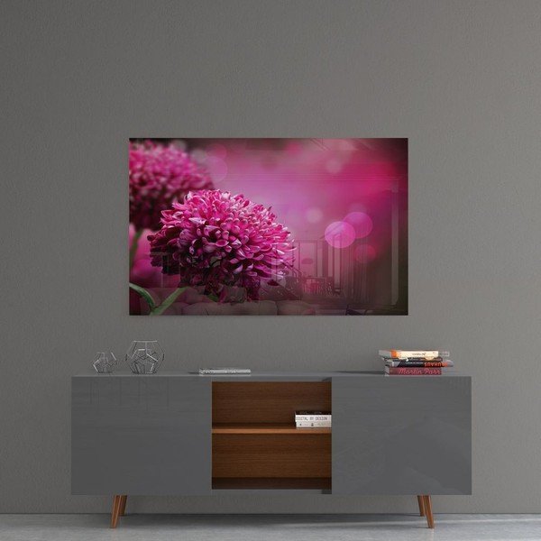 Pittura su vetro Fiore II. - Insigne-image-1