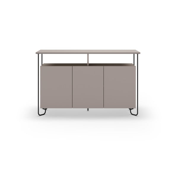 Cassettiera bassa grigio-beige 130x80 cm Dilly - Marckeric