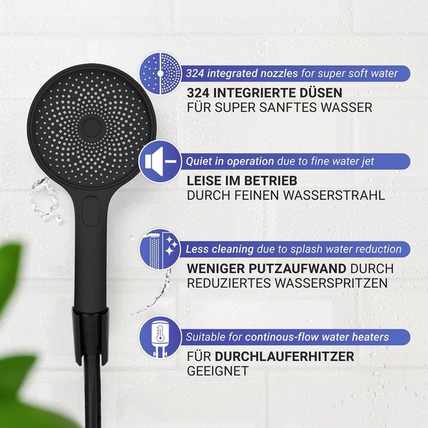 Soffione nero Matte, ø 13 cm - Wenko-image-1