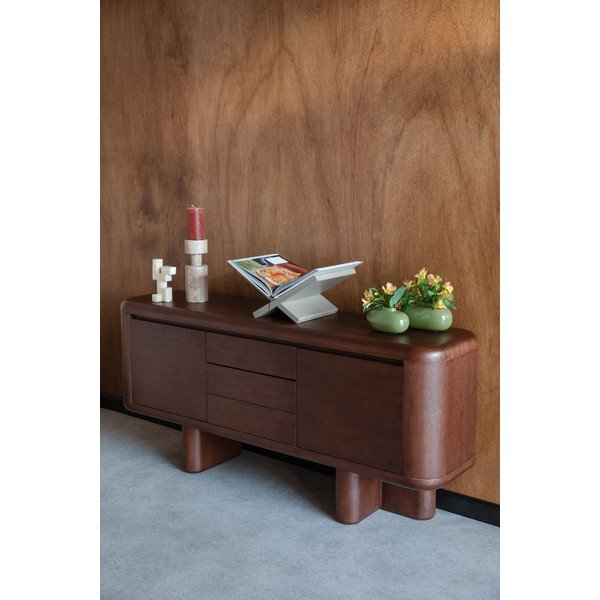 Credenza colore naturale scuro con effetto frassino 160x72x40 cm Herman – Dutchbone-image-1