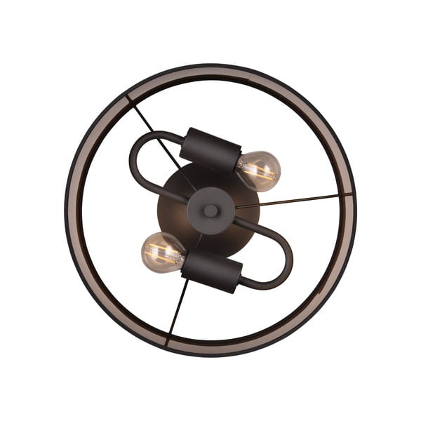 Apparecchio da soffitto nero-marrone ø 30 cm Davos - Reality-image-2