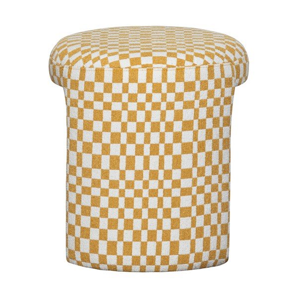 Sgabello giallo imbottito Charlie – WOOOD-image-2