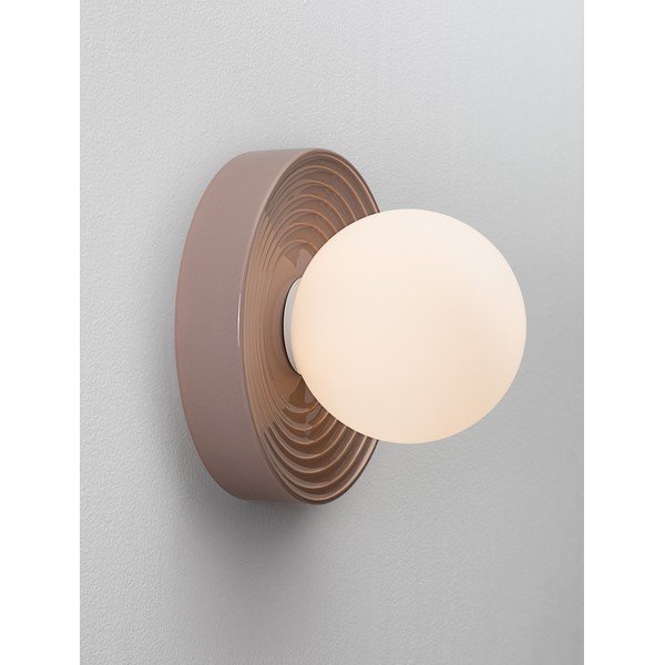 Lampada da parete marrone chiaro in ceramica Orbique – Nova Luce-image-1