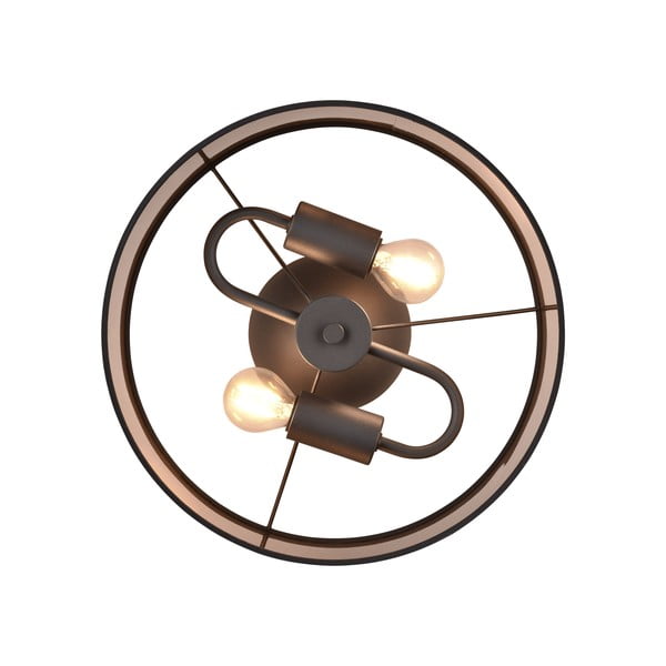 Apparecchio da soffitto nero-marrone ø 30 cm Davos - Reality-image-3