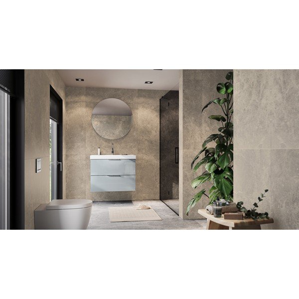Mobile da lavabo grigio lucido da appendere 81x65 cm Celano – Germania-image-2