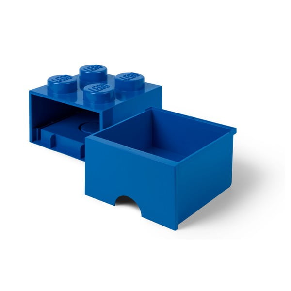 Scatola portaoggetti blu con cassetto - LEGO®-image-3