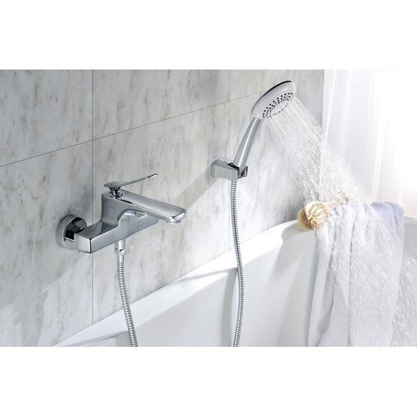 Supporto doccia in ottone con ponticello in argento - Sapho-image-1