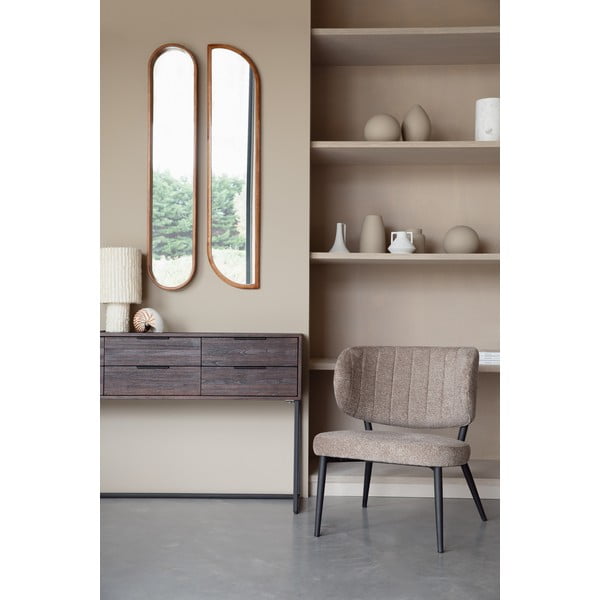 Specchio da parete con cornice in legno 26x120 cm Nyko - White Label-image-1