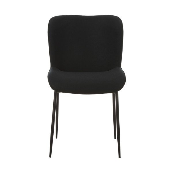 Sedia imbottita nera con superficie in velluto Tess - Westwing Collection-image-2