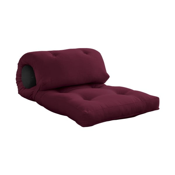 Materasso futon bordeaux 70x200 cm Wrap Bordeaux/Dark Grey - Karup Design-image-3