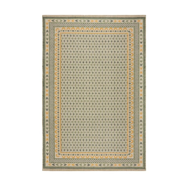 Tappeto verde in juta 200x290 cm Mara Jute Border - Flair Rugs