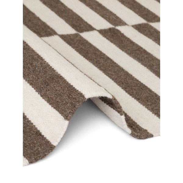 Tappeto bianco/marrone in lana reversibile/tessuto a mano 160x230 cm Vika – Hanse Home-image-4