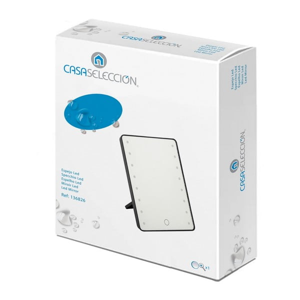 Specchio cosmetico con illuminazione 17x22 cm - Casa Selección-image-3