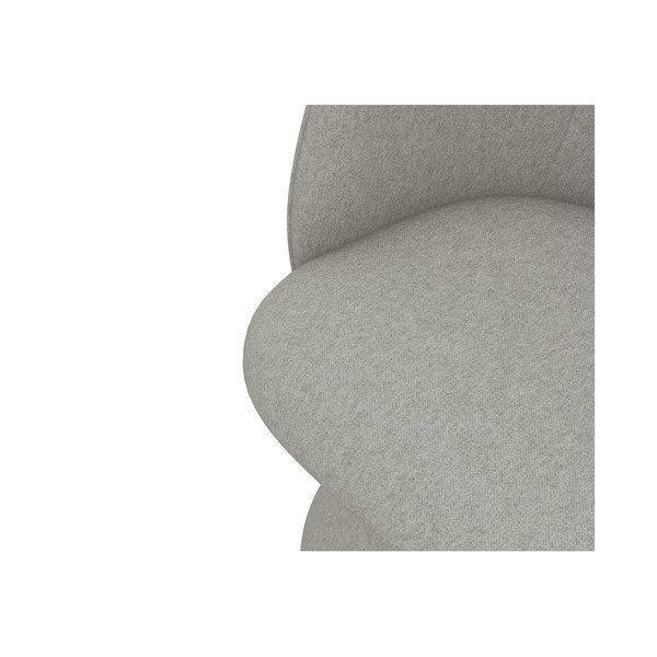 Sedia da pranzo grigio chiaro in imbottito Maia – Makamii-image-4