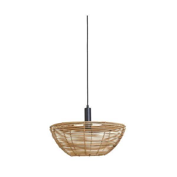 Lampada da soffitto in colore naturale con paralume in rattan ø 50 cm Milan - Light & Living