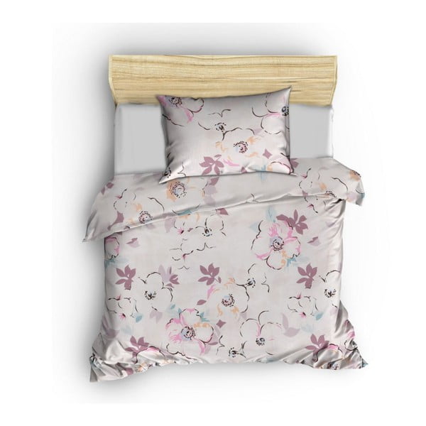 Biancheria da letto beige in cotone per letto matrimoniale 200x200 cm Ela - Mijolnir