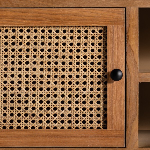 Tavolo TV in legno di abete di colore naturale 150x50 cm Kenia - Burkina-image-4