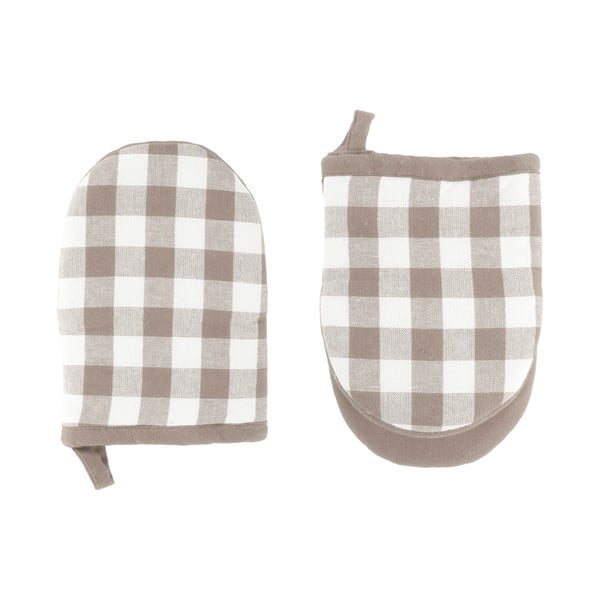 Set di guanti da forno in cotone 2 pz Gingham – Tiseco Home Studio