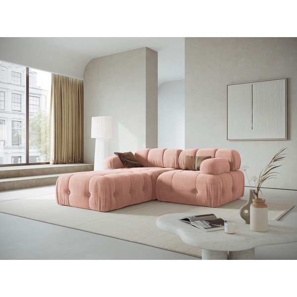 Divano angolare componibile in rosa chiaro Ferento – Cosmopolitan Design-image-2
