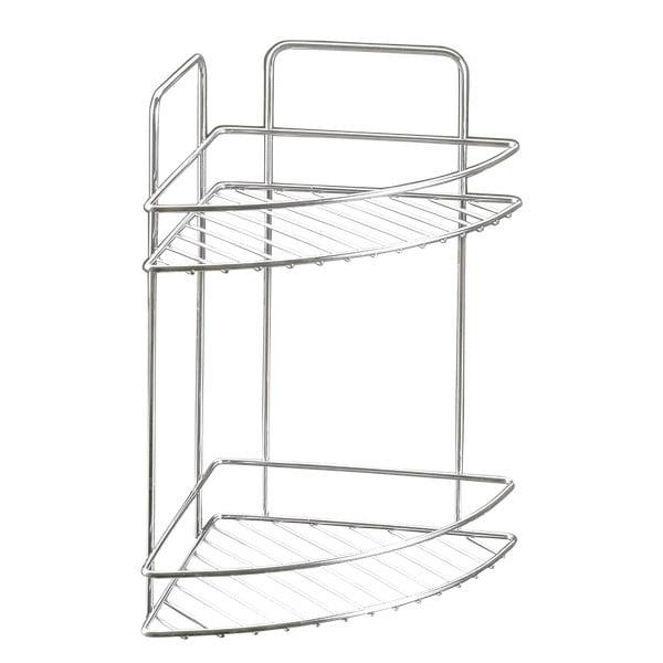 Mensola da bagno color argento lucido in acciaio Luxy – Metaltex