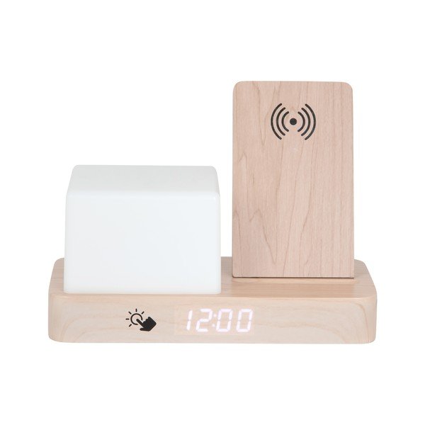 Sveglia digitale/da tavolo con ricarica wireless Retro LED Night Light – Karlsson-image-3