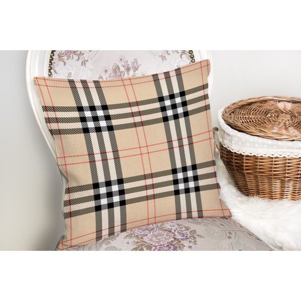 Federa decorativa beige in flanella, 45 x 45 cm - Minimalist Cushion Covers-image-2