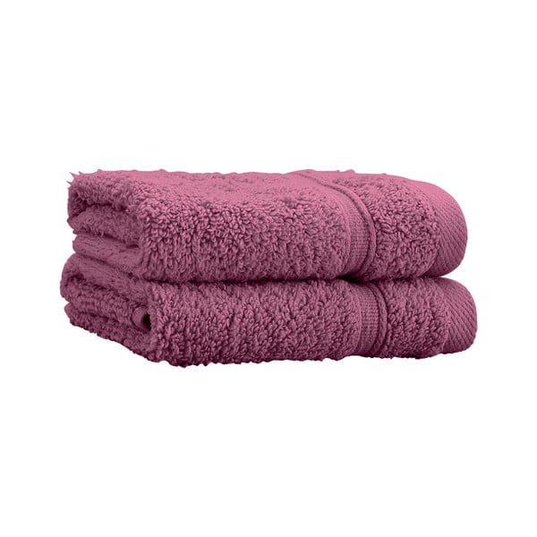 Set di asciugamani tipo terry rosa scuro in cotone 2 pz 30x30 cm Zero Twist – Catherine Lansfield
