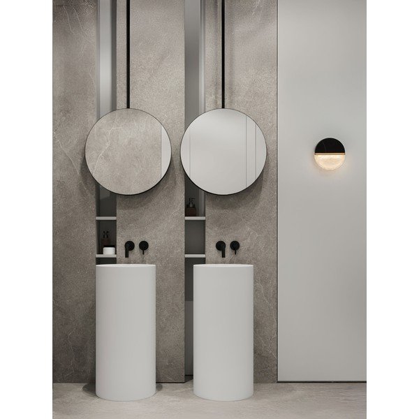 Lampada da parete LED nera in metallo con intensità regolabile Dorin – Nova Luce-image-3