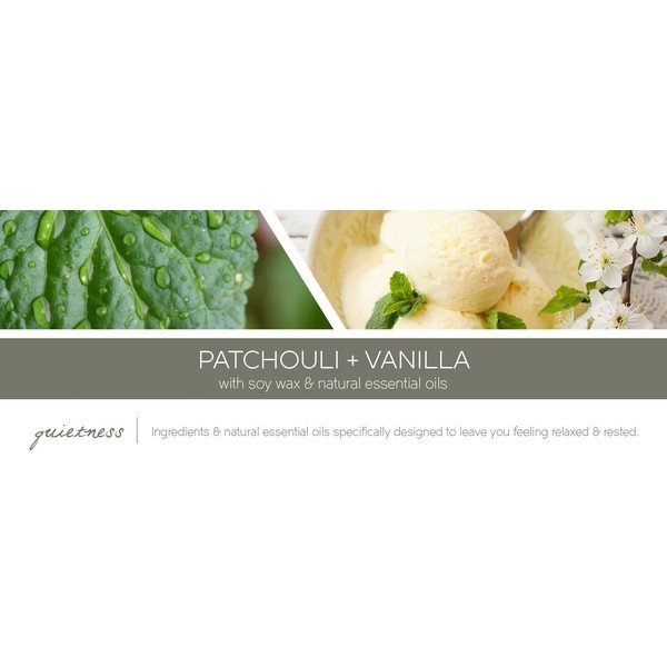 Candela profumata in scatola di vetro Patchouli & Vanilla Blossom, 60 ore di combustione - Goose Creek-image-1