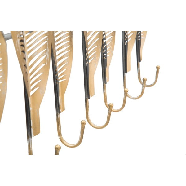 Appendiabiti da parete in metallo color oro Long Leaf - Mauro Ferretti-image-2