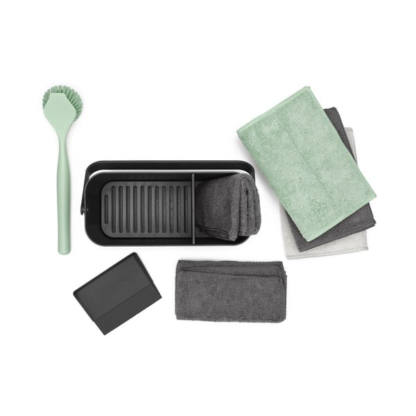 Set per lavare i piatti grigio scuro in plastica riciclata SinkSide – Brabantia-image-2