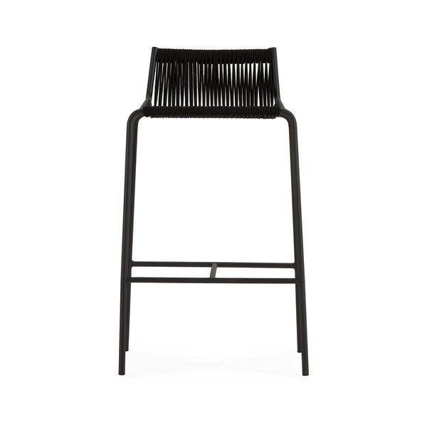 Sgabello da bar nero in metallo (altezza della seduta 65 cm) Emily – Marckeric-image-2