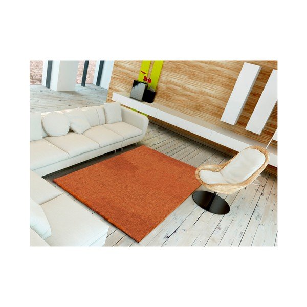 Tappeto arancione Velur Liso Orange, 57 x 110 cm - Universal-image-1