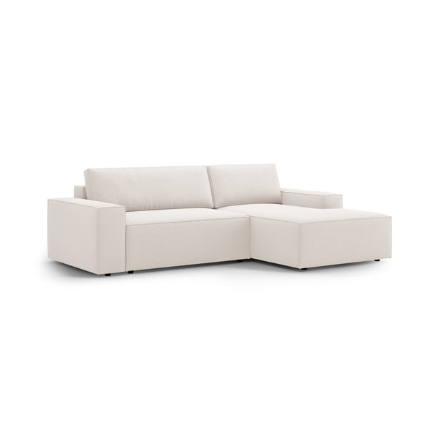 Divano letto angolare beige (angolo destro) Jodie - Micadoni Home-image-3