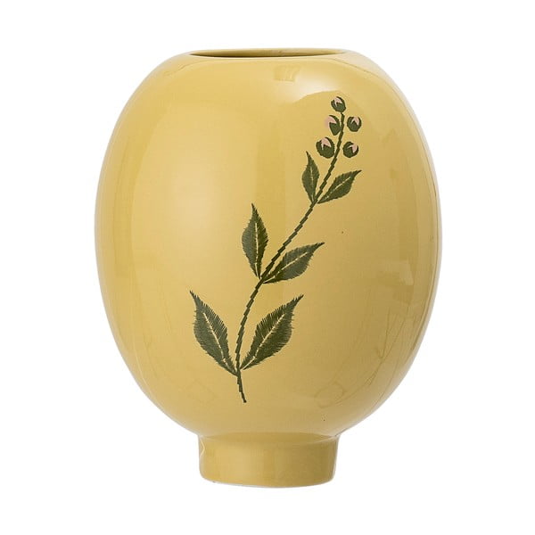 Vaso in gres giallo-verde Rose - Bloomingville