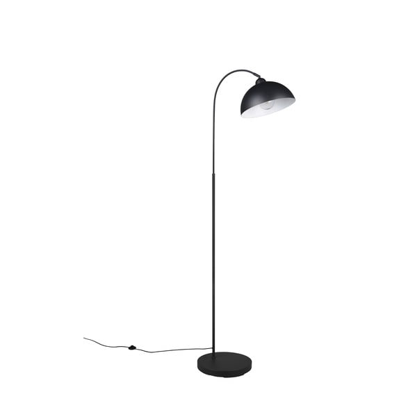Lampada da terra nera con paralume in metallo (altezza totale 170 cm) Sierra – Trio-image-3