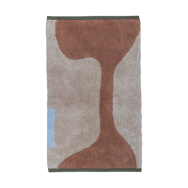 Tappeto lavabile in cotone color mattone e beige 50x80 cm Figura - Mette Ditmer Denmark