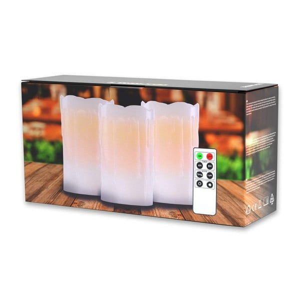 Set di 3 candele LED con telecomando Drip, altezza 12,5 cm Dripwax - DecoKing-image-2