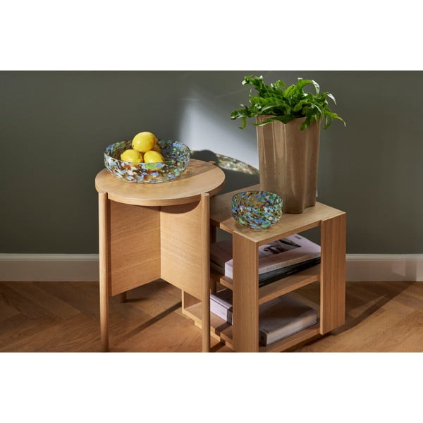 Tavolinino rotondo in rovere ø 45 cm Heritage - Hübsch-image-1