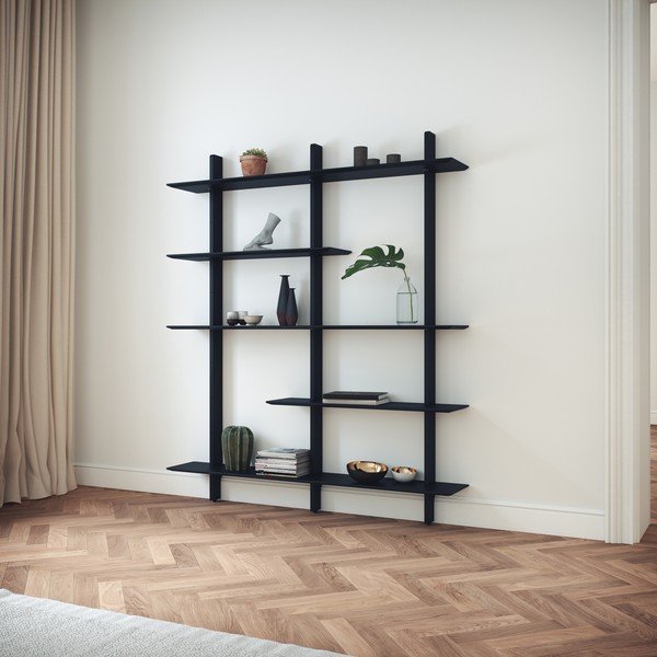 Scaffale modulare nero 162x190 cm Bridge - Tenzo-image-1
