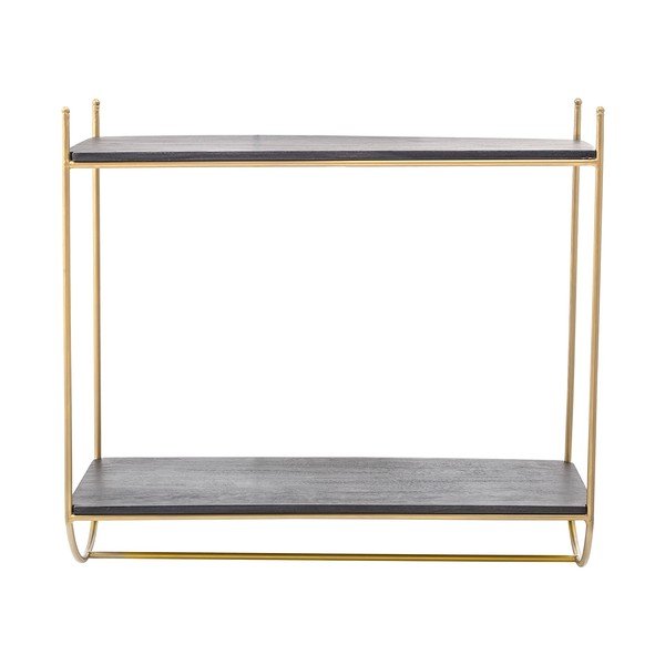 Scaffale a castello in legno di mango nero/oro Carly - Bloomingville