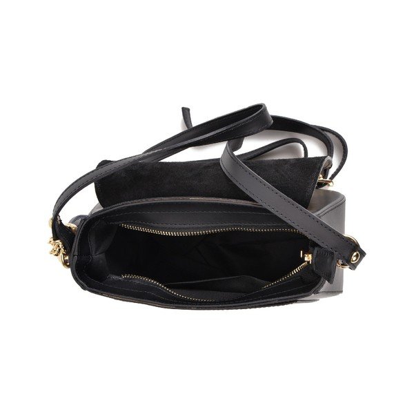 Černá kožená kabelka Mangotti Bags Sicilia-image-4