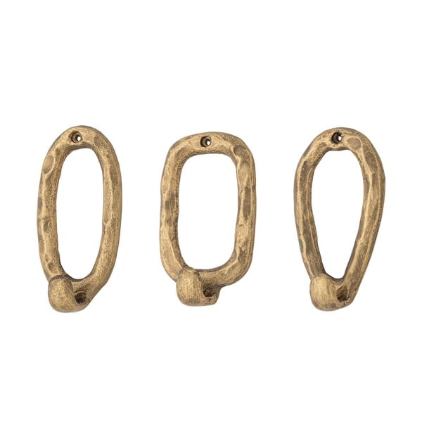 Set di 3 ganci in metallo color oro Cias - Bloomingville-image-2