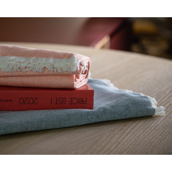 Plaid arancione con cotone Summer , 140 x 180 cm Linen - Euromant-image-1