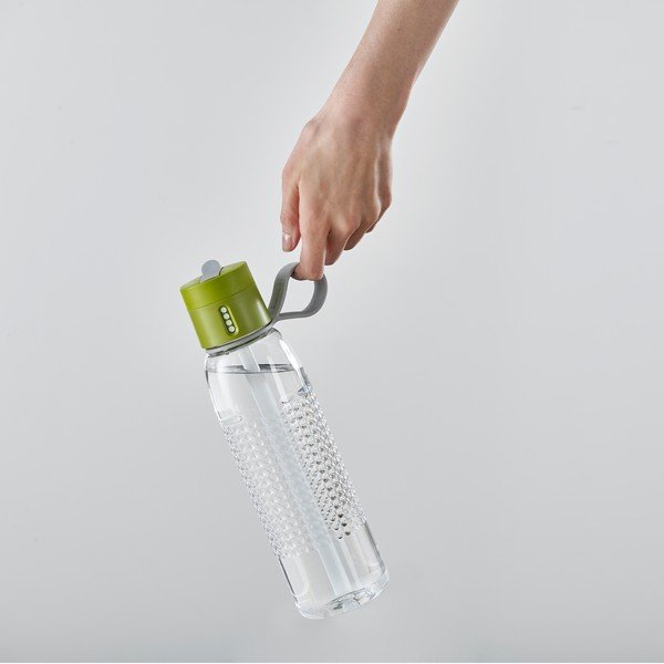 Bottiglia sportiva verde con contatore di riempimento , 750 ml Dot Active - Joseph Joseph-image-1