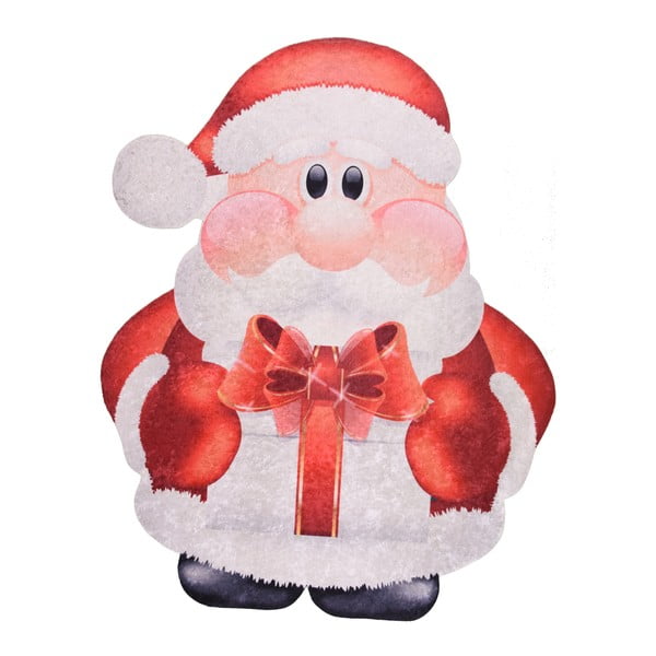 Tappeto rosso e bianco Babbo Natale, 80 x 150 cm - Vitaus
