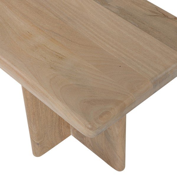 Tavolo consolle colore naturale chiaro in mango massiccio 40x80 cm Ato – WOOOD-image-4